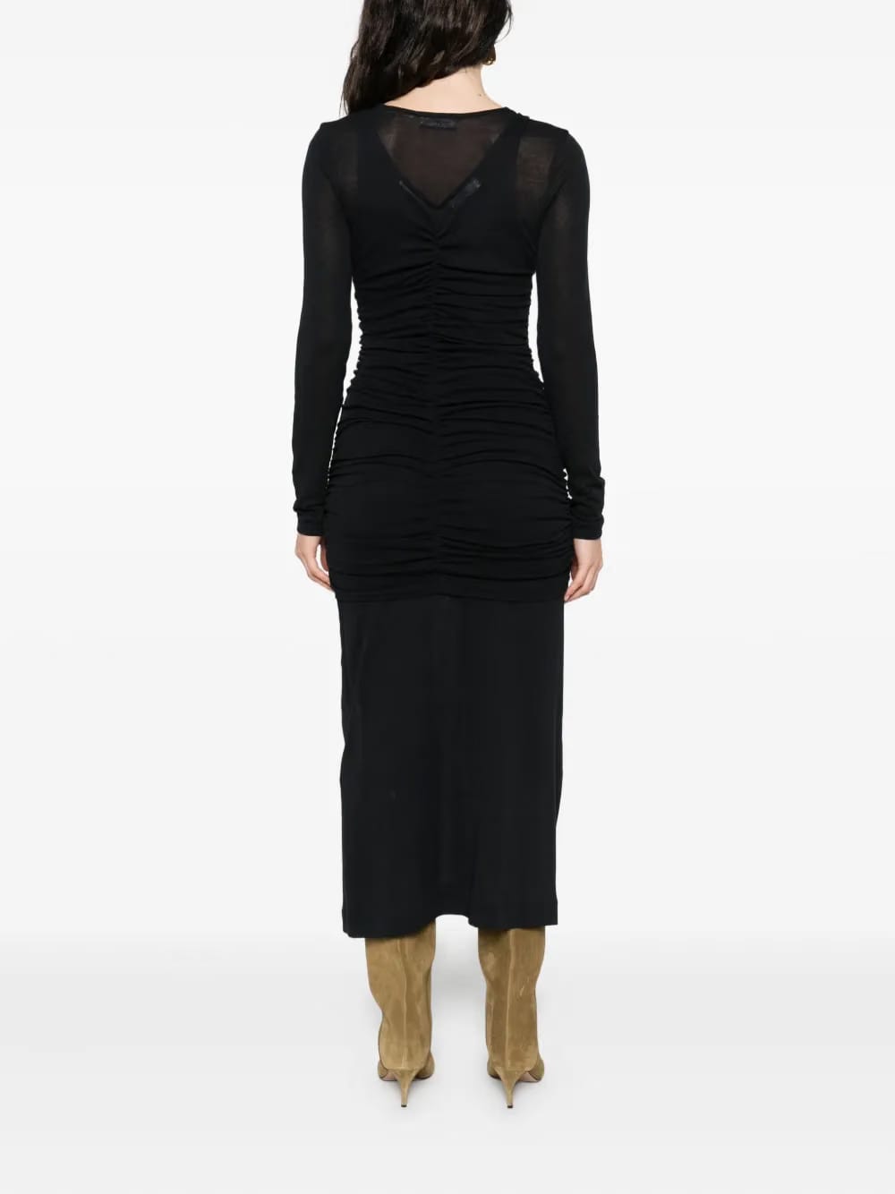 Rigel layered gathered dress