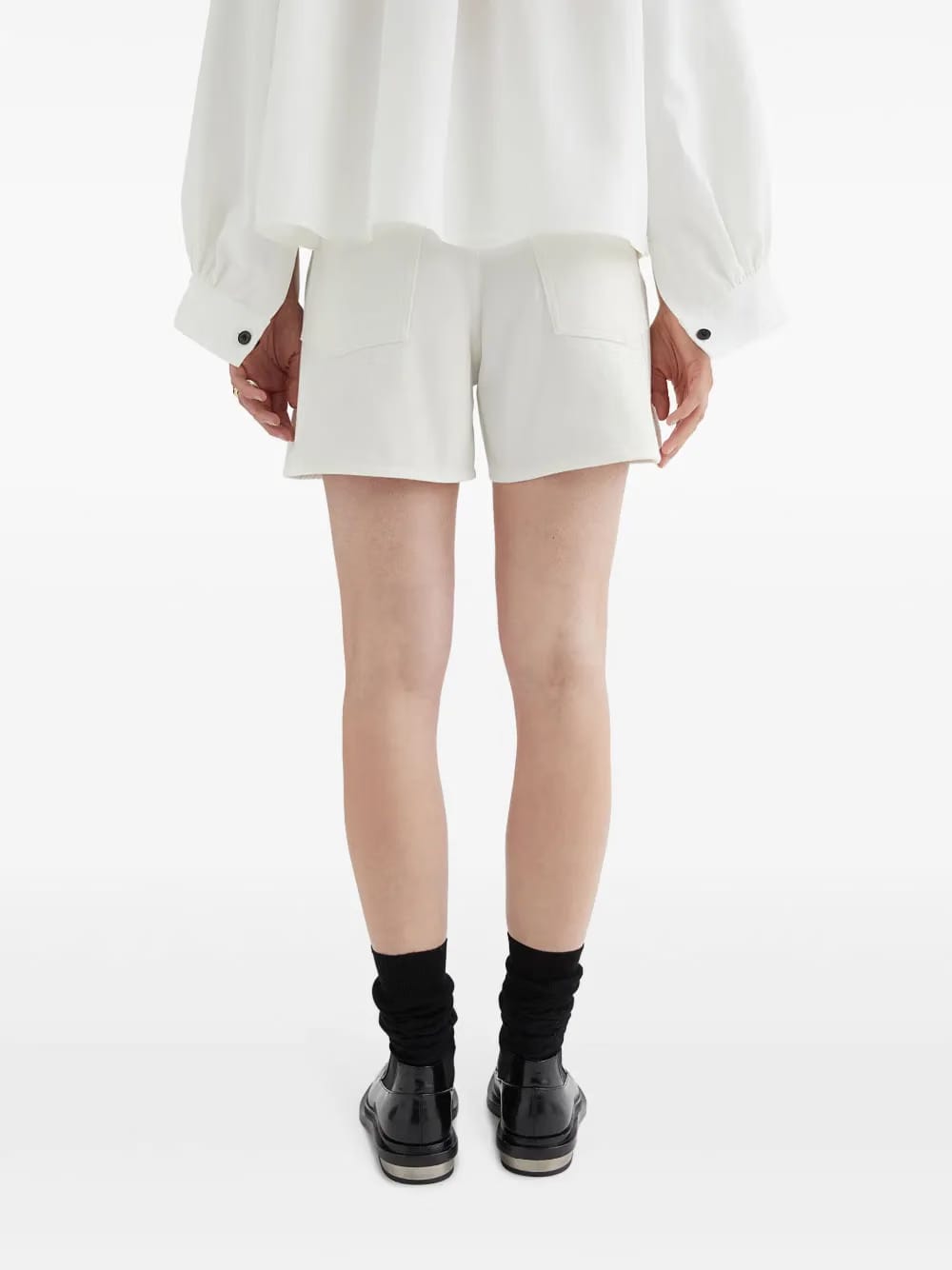 high-rise denim shorts