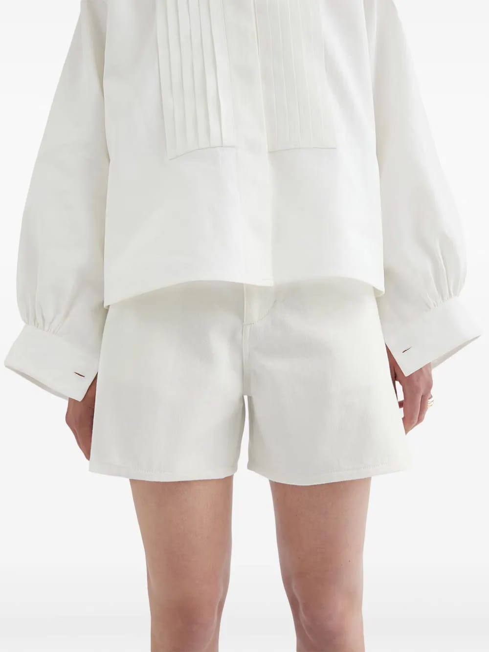 high-rise denim shorts