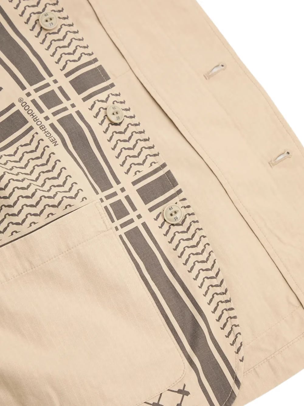 patterned pocketed jacket