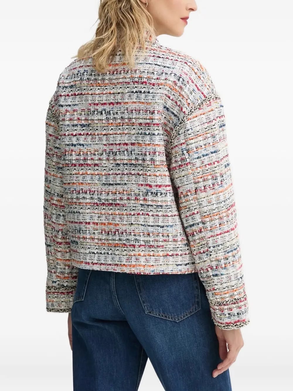 tweed double-breasted top