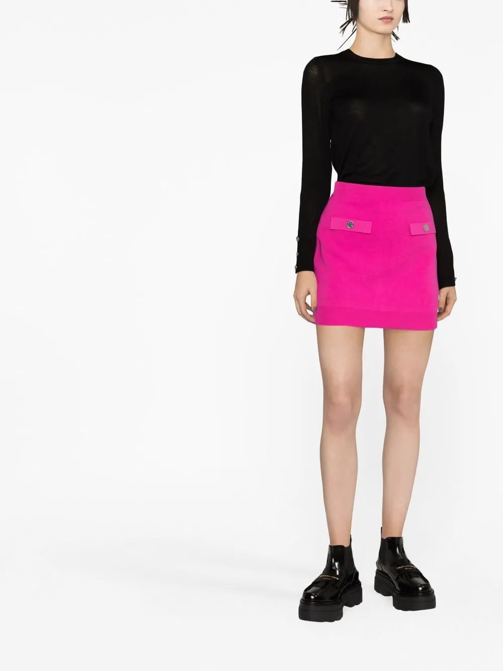 buttoned knitted jumper