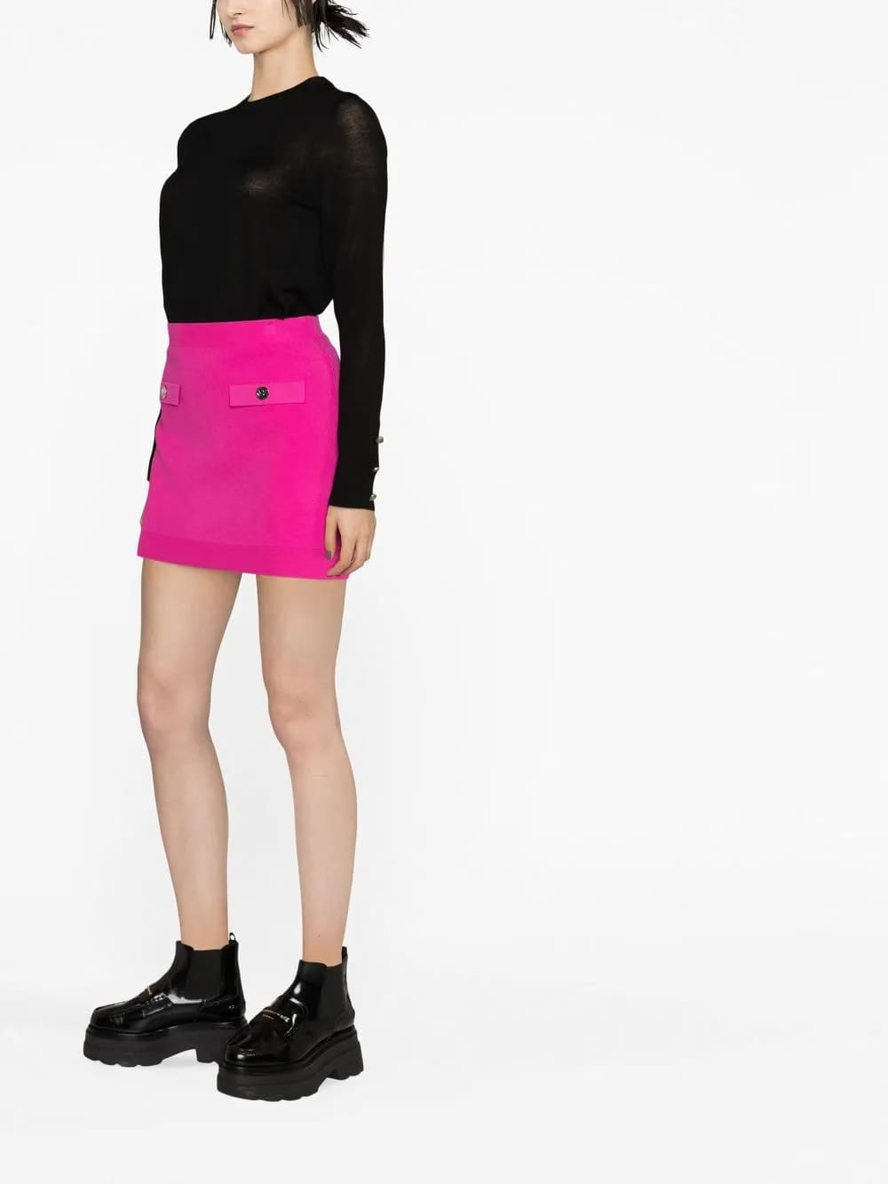 buttoned knitted jumper