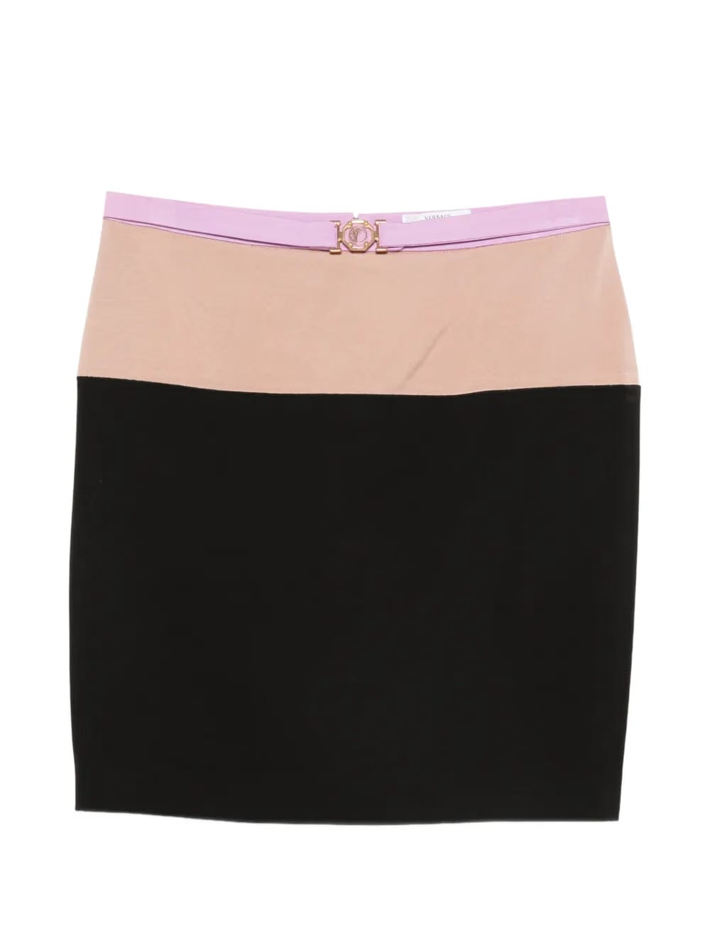2000s colour-block mini skirt