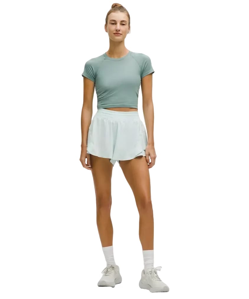 Lululemon Shake It Out High-Rise Running Shorts 2.5" Mint Breeze