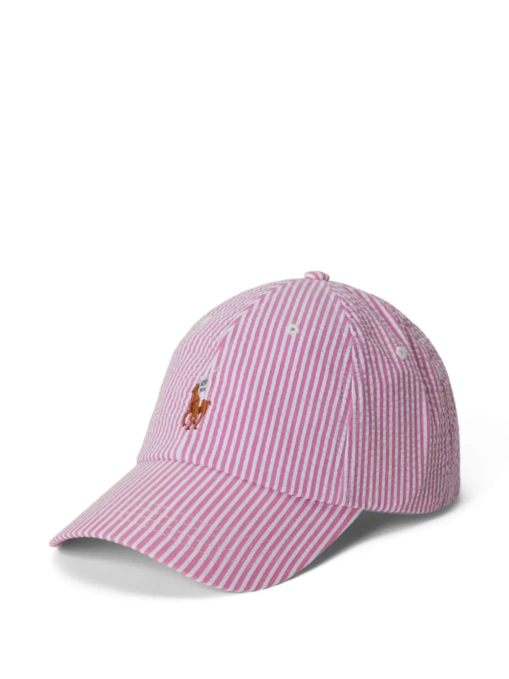 Seersucker baseball cap