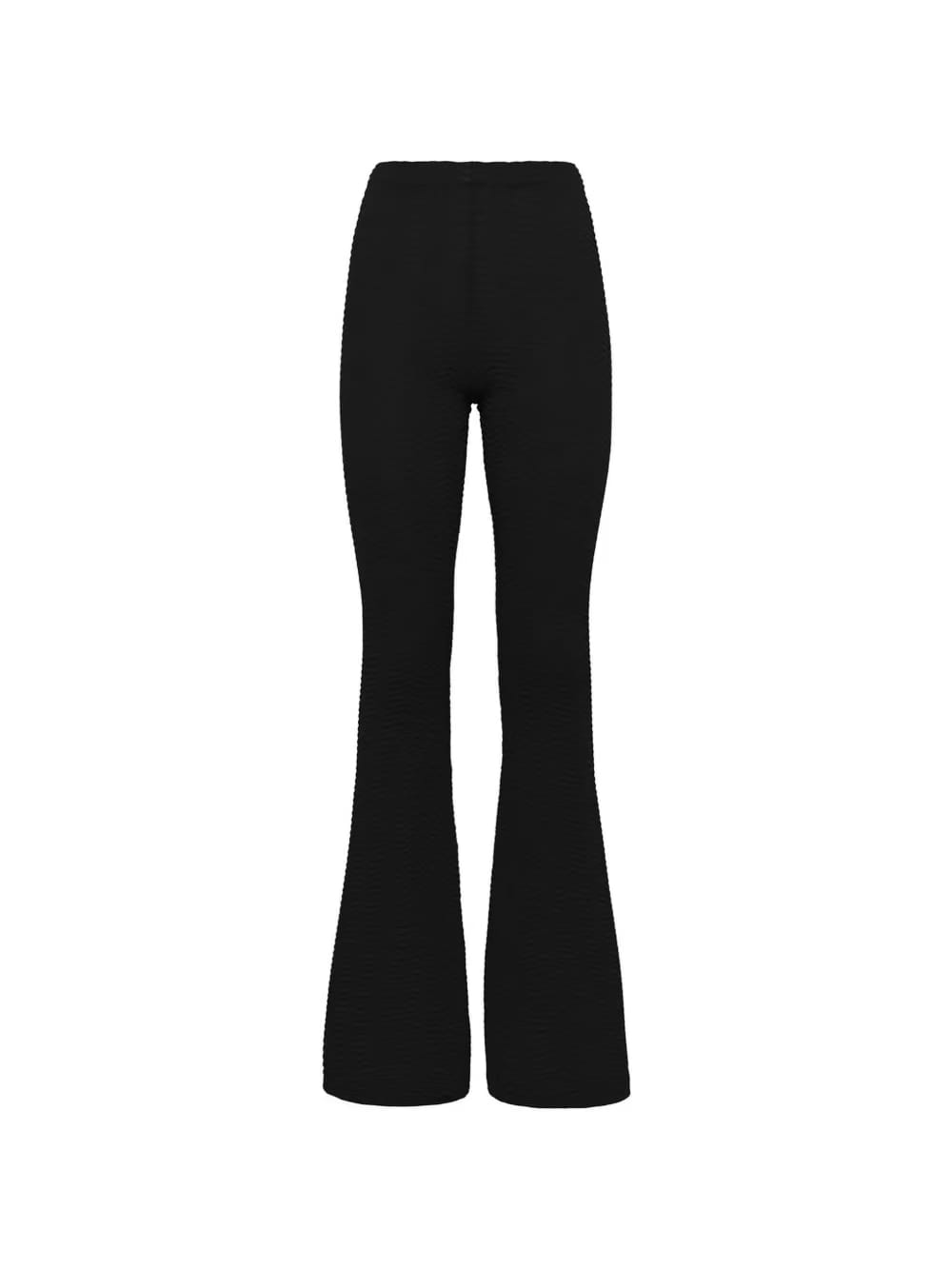 knitted flared trousers