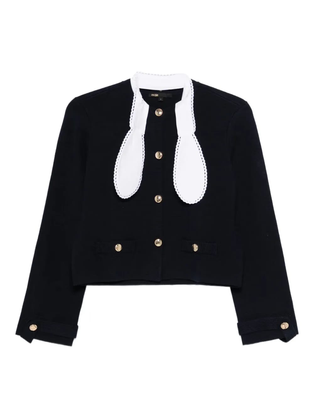 collar button cardigan