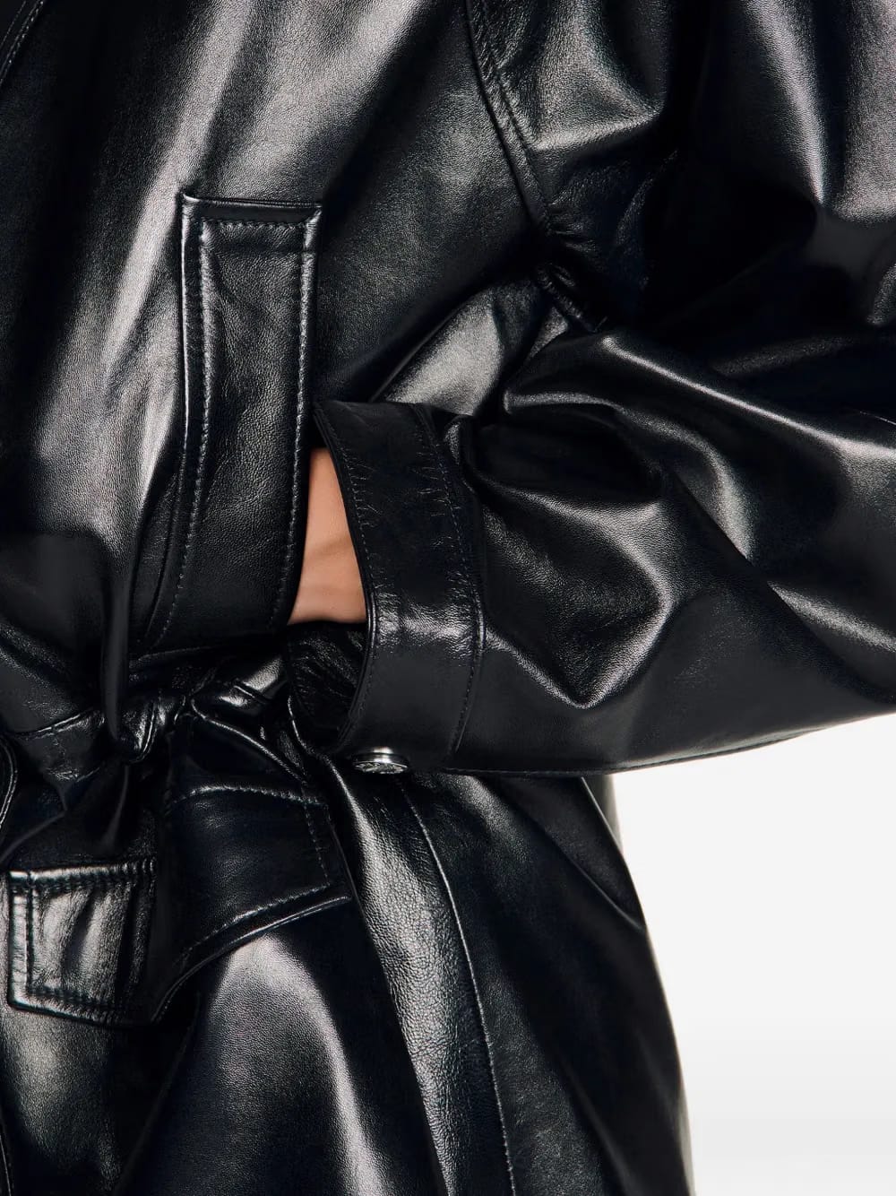 shirt collar leather jacket