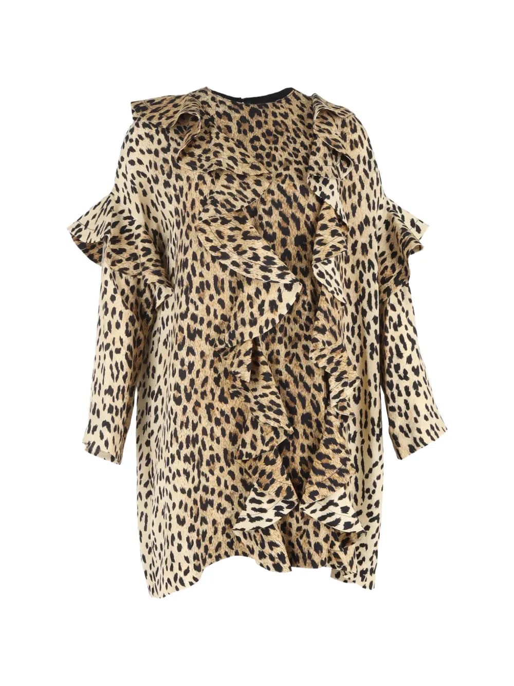 leopard-pattern mini dress