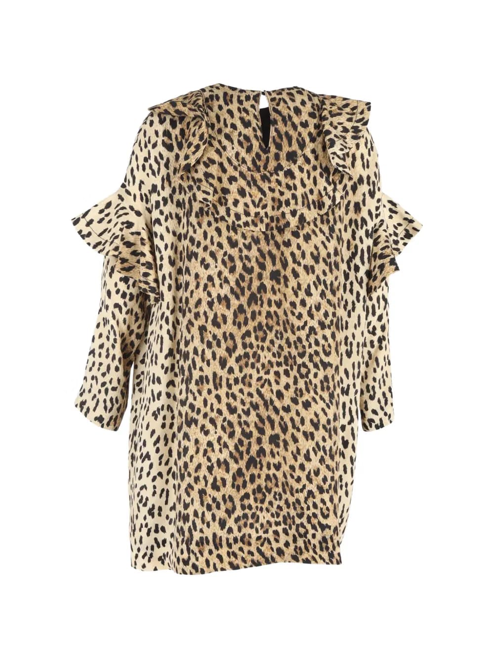 leopard-pattern mini dress