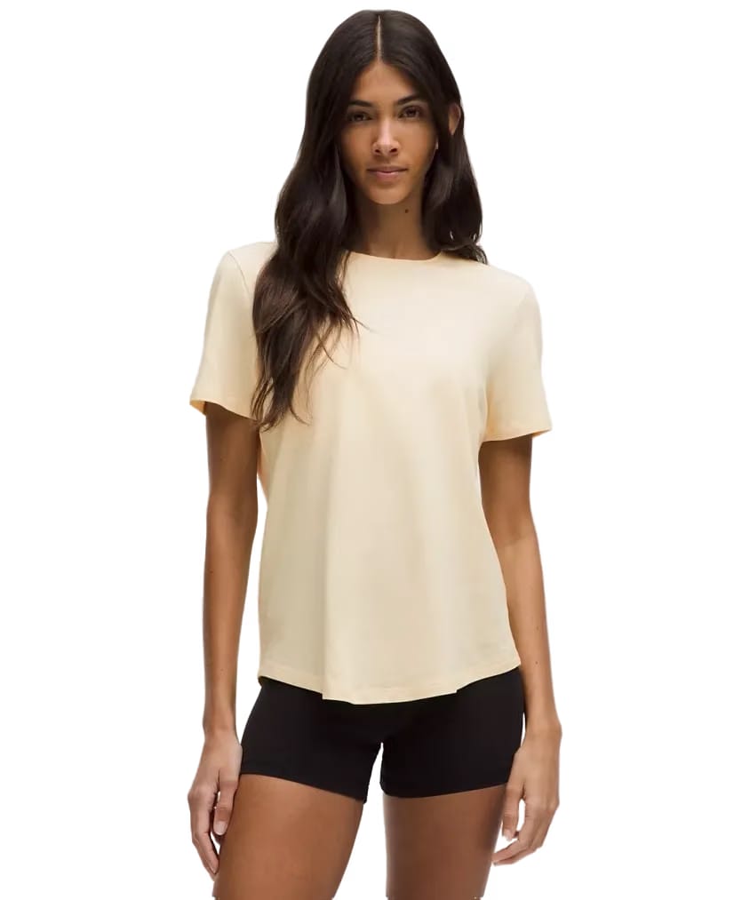 Lululemon Love Curved-Hem Crewneck T-Shirt Butter Cream