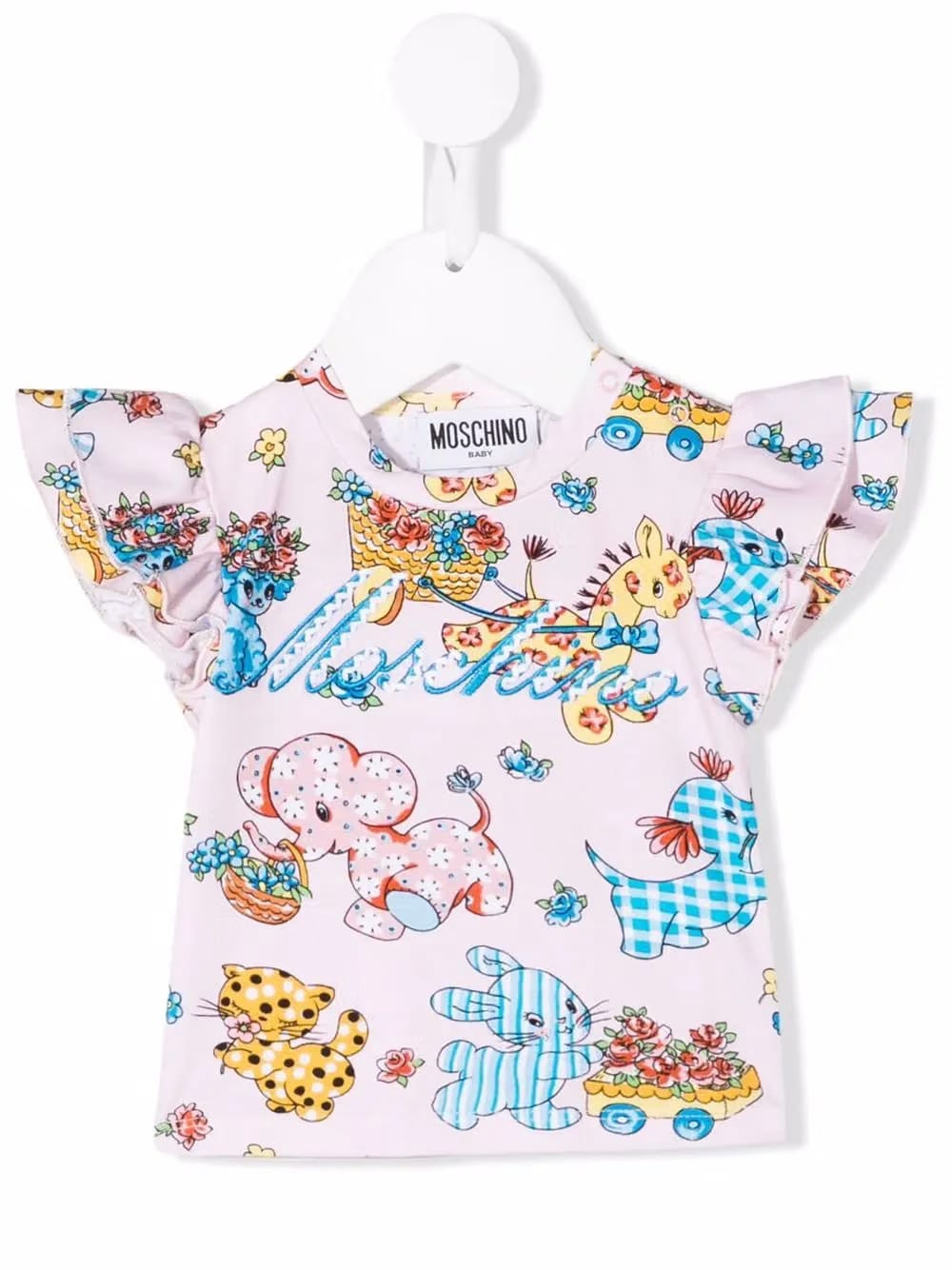 graphic-print ruffle T-Shirt