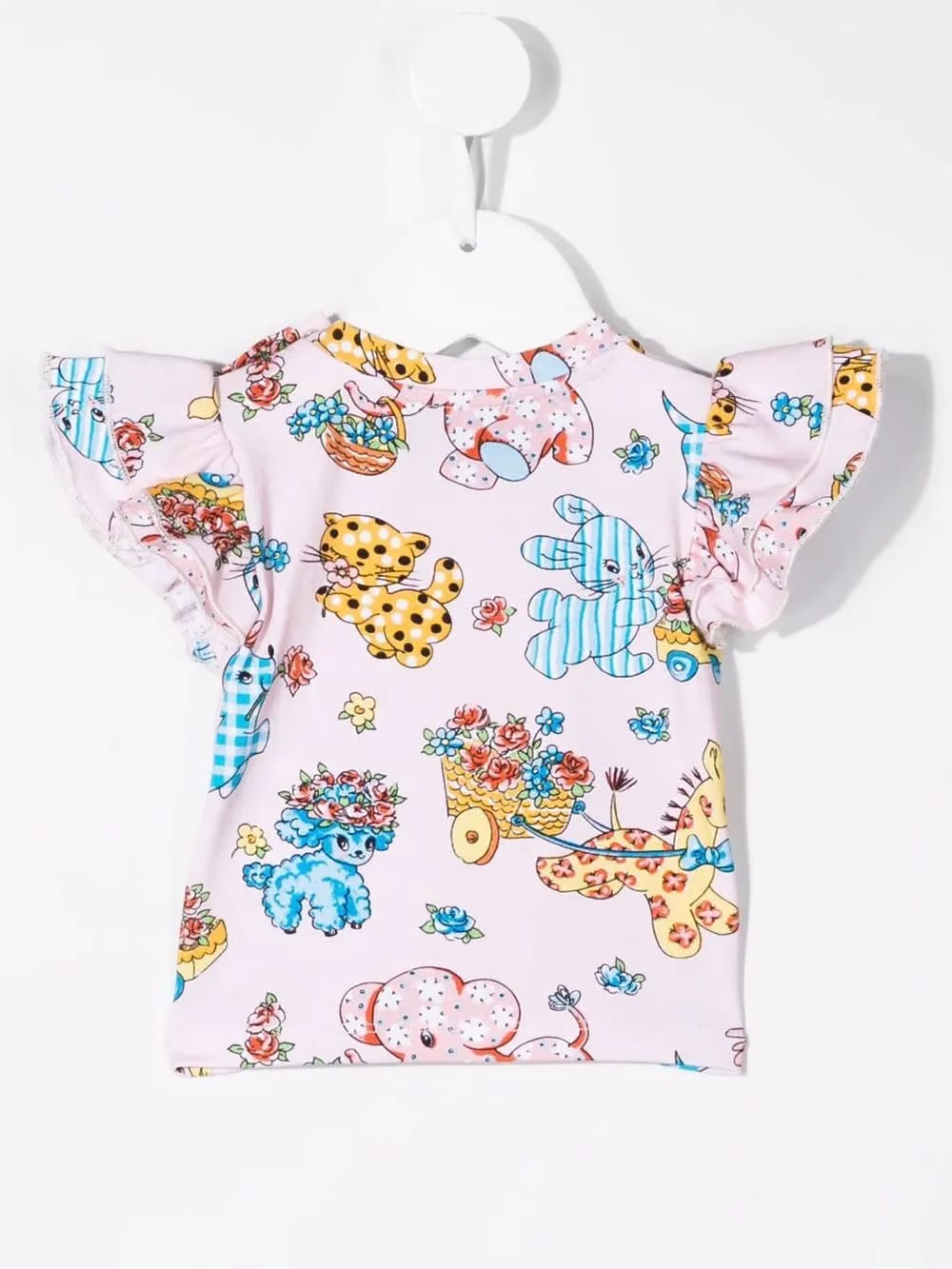graphic-print ruffle T-Shirt