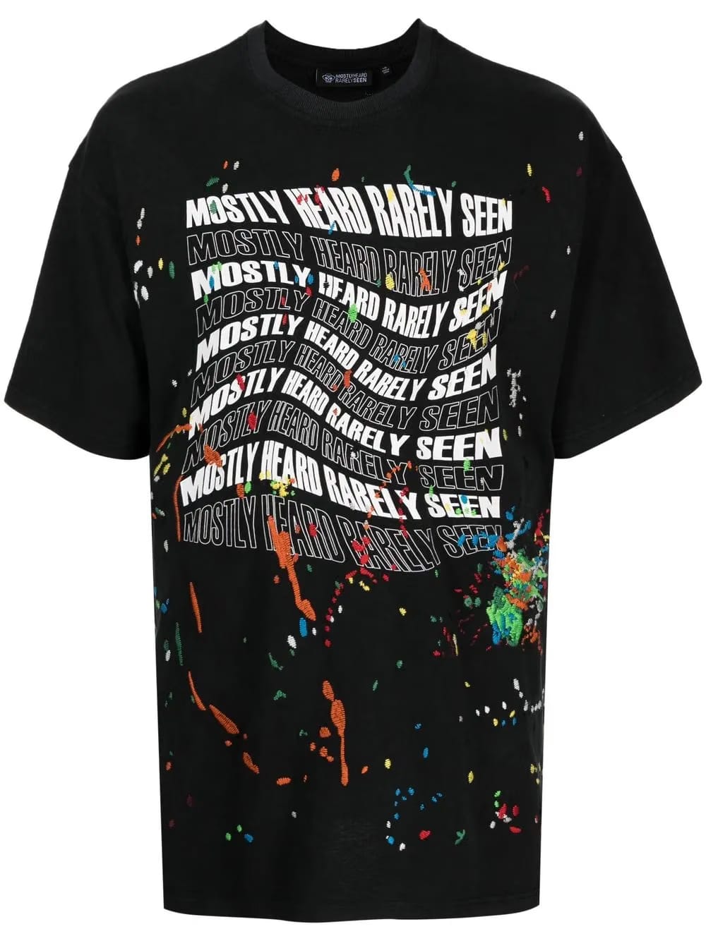 Warped-Logo paint-splatter T-Shirt
