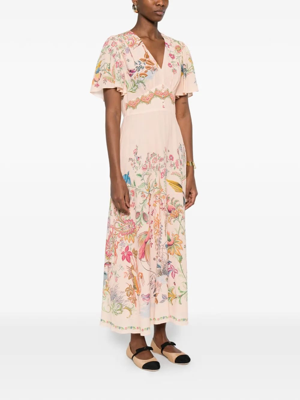 floral print V-neck dress