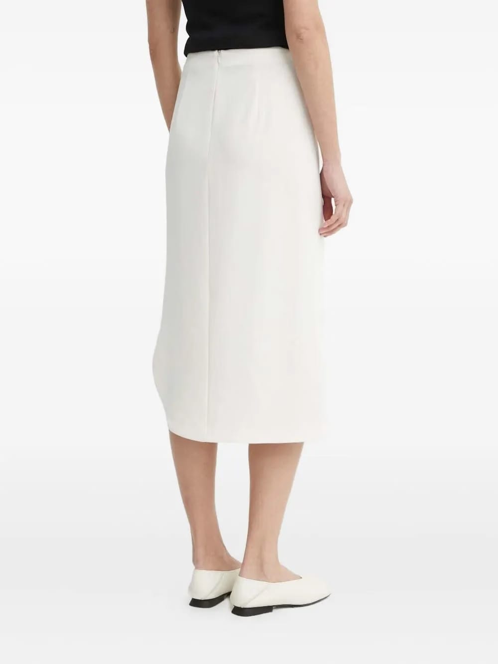 side-slit midi skirt