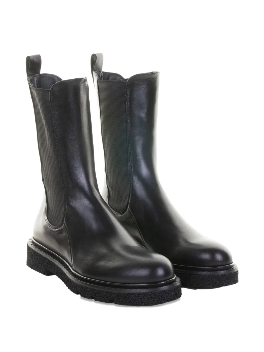 elastic-panels leather chelsea boots