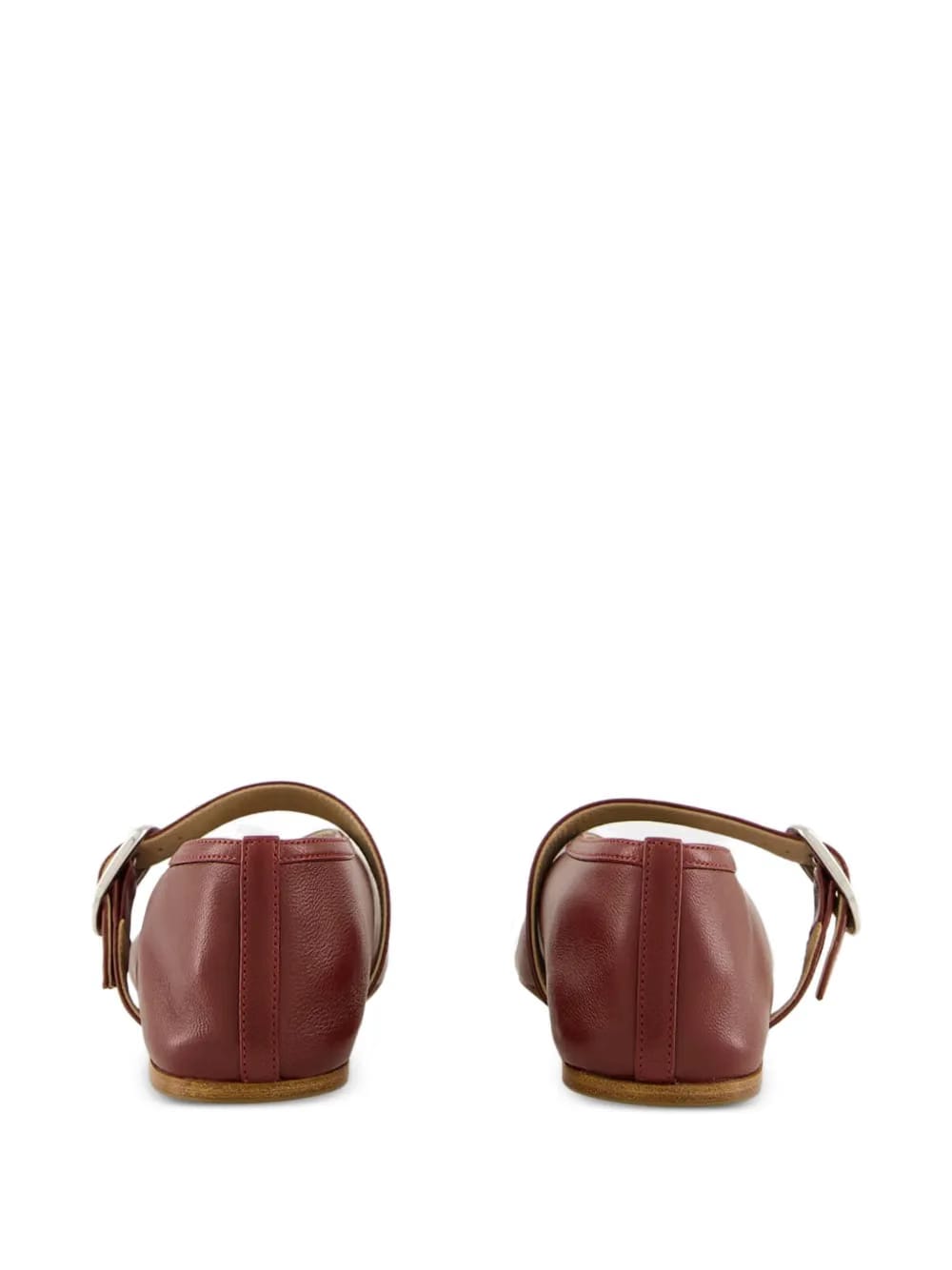 Stella buckle-strap leather ballet flats
