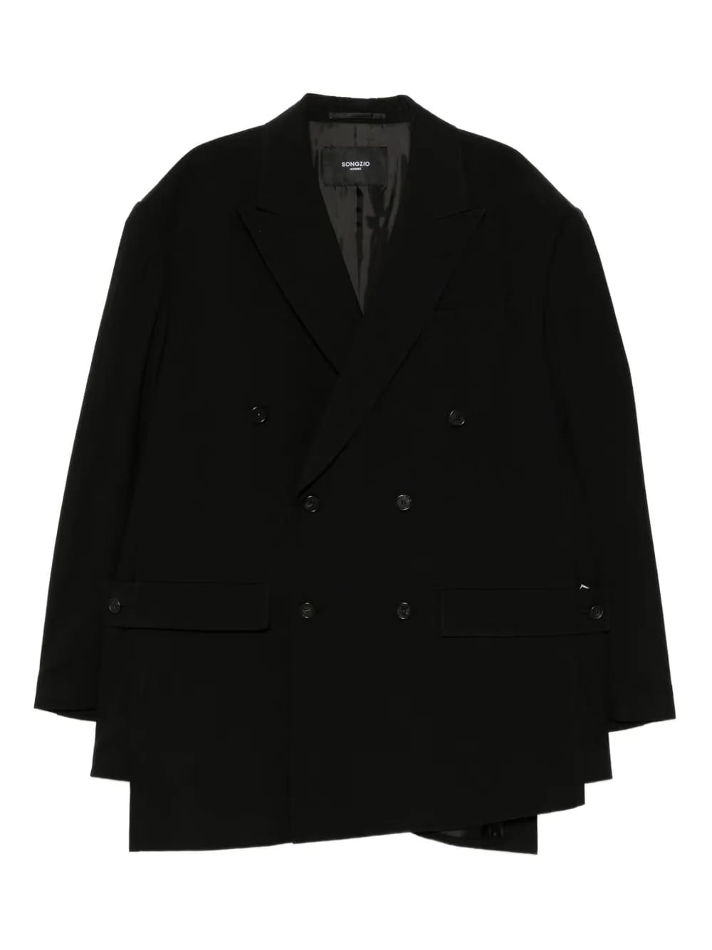 exaggerated double-breasted blazer