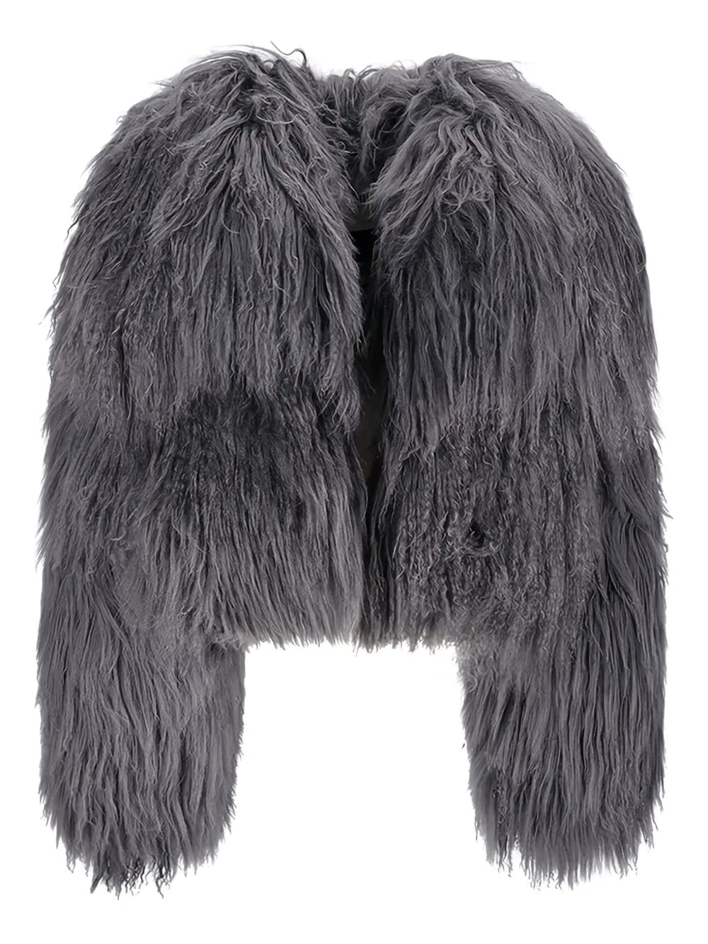shaggy-pile bomber jacket