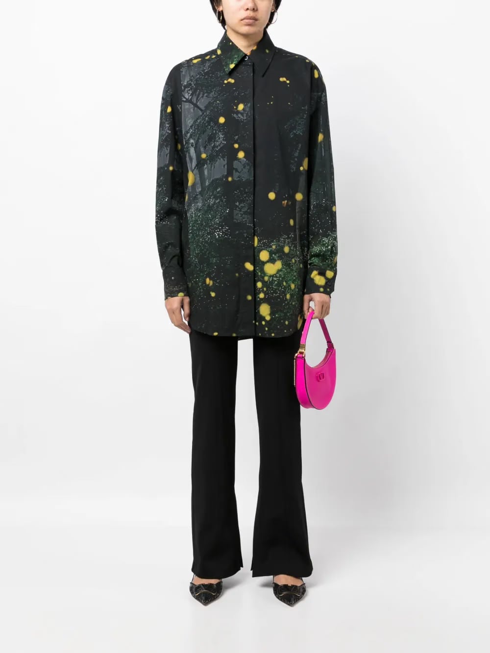 Firefly-print long-sleeve shirt