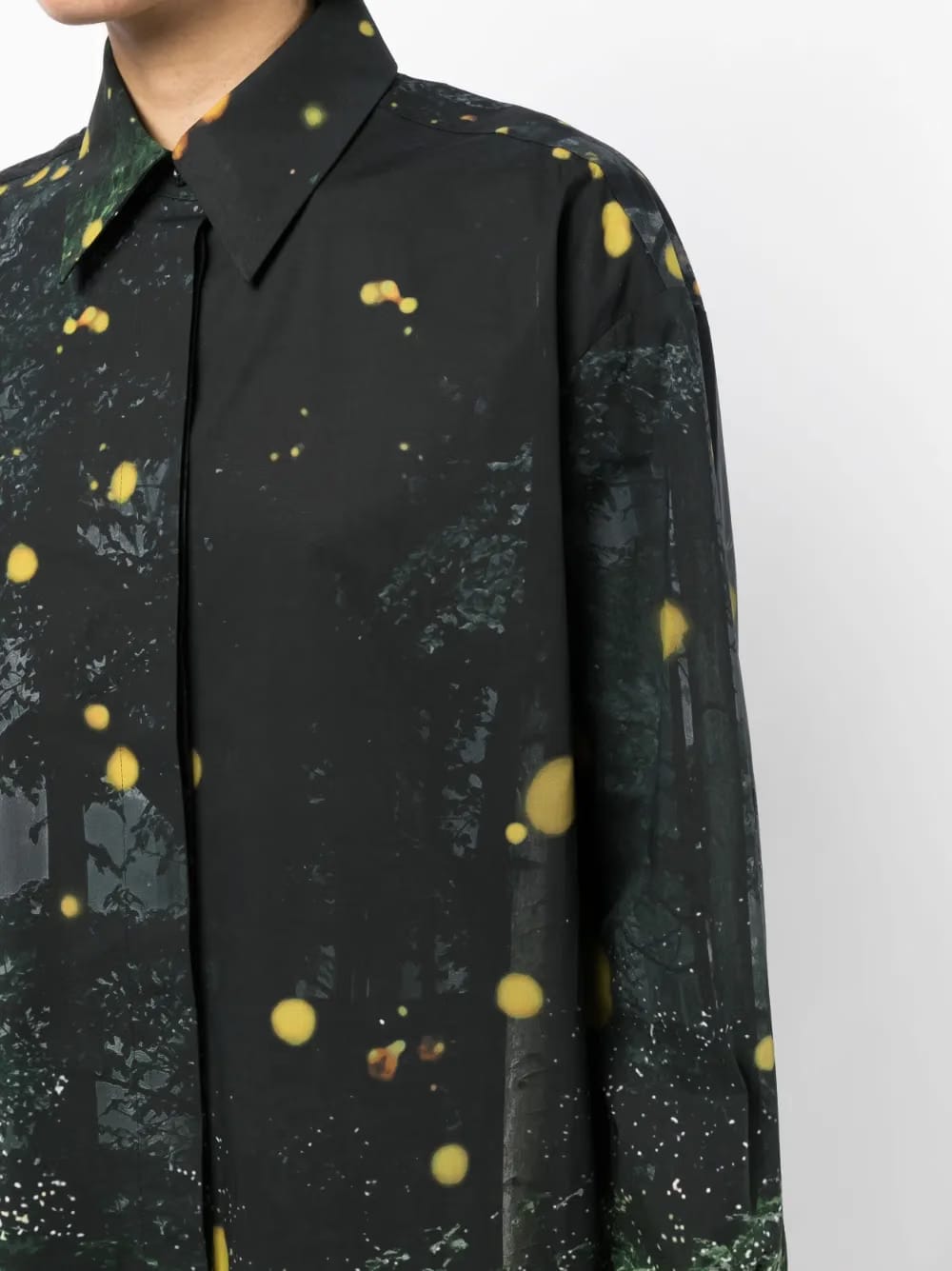 Firefly-print long-sleeve shirt