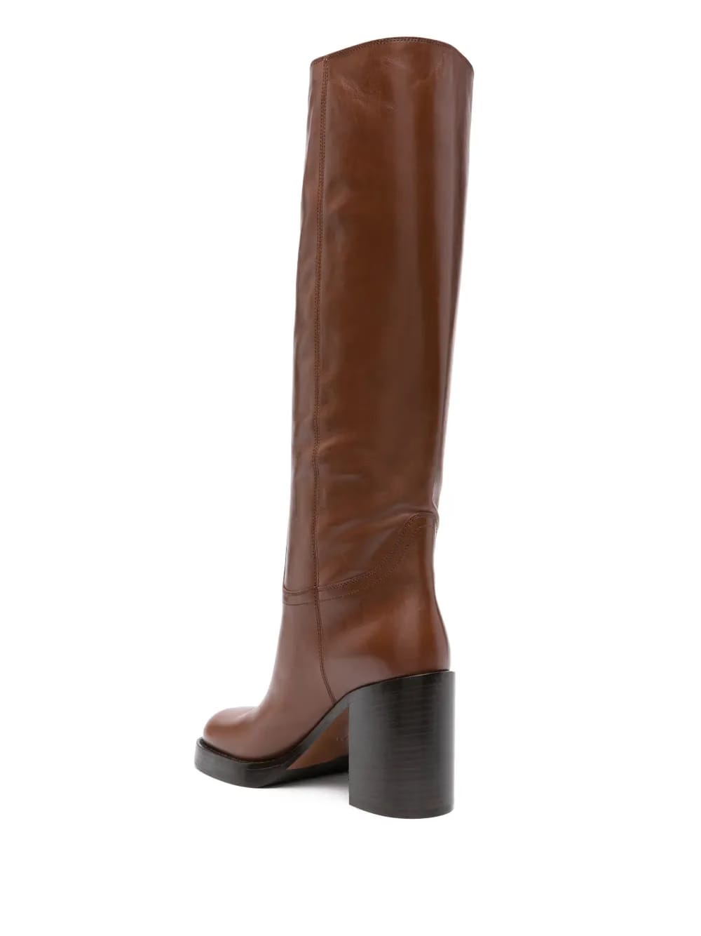 90mm round-toe leather boots