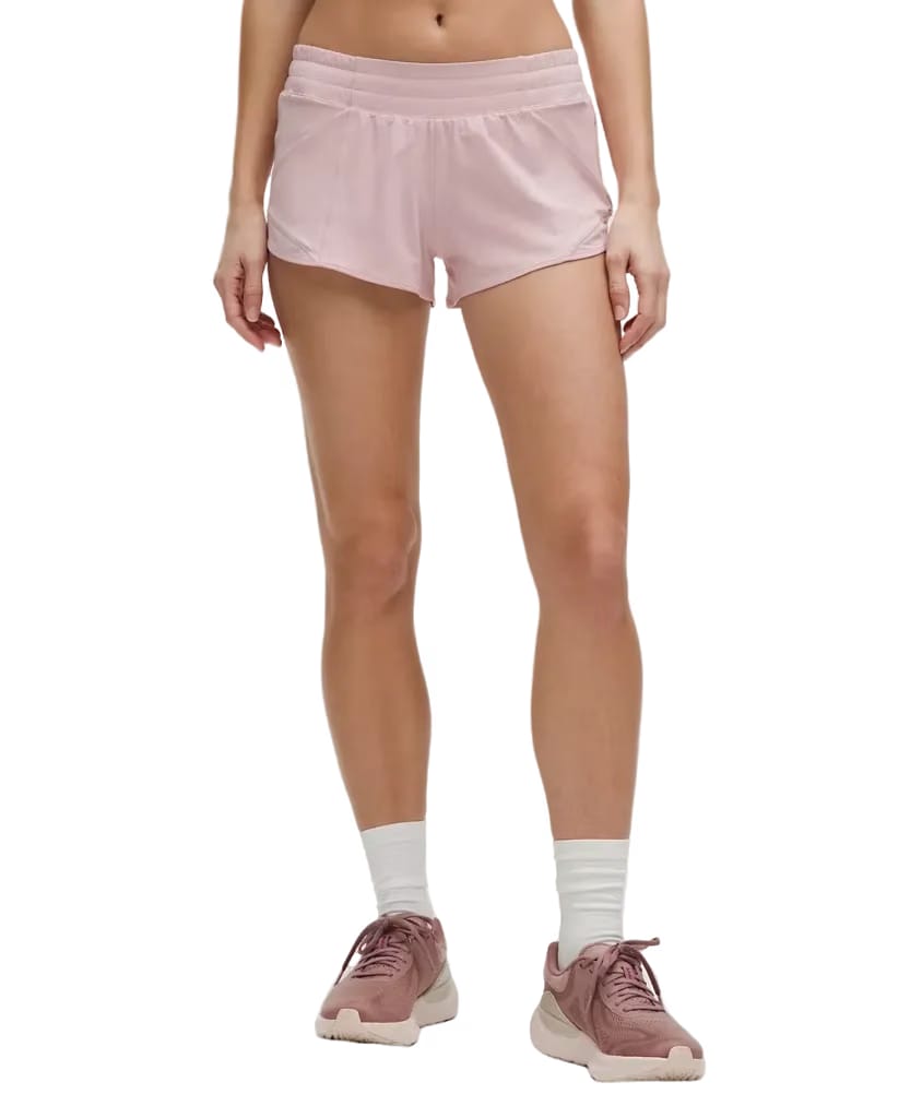 Lululemon Hotty Hot Low-Rise Lined Shorts 2.5" Pink Haze