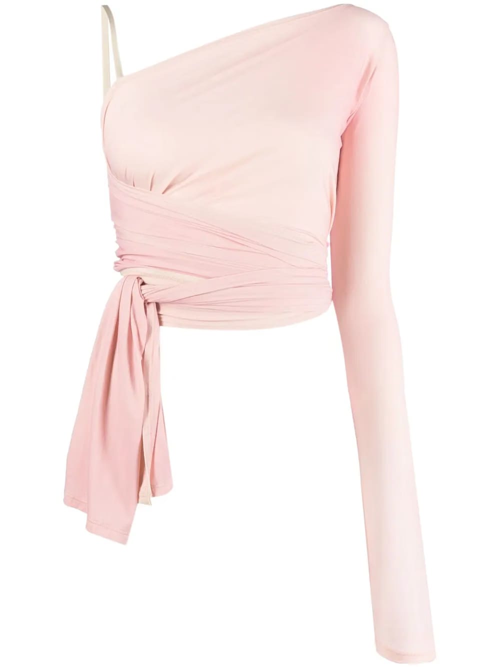 asymmetric wraparound cropped top