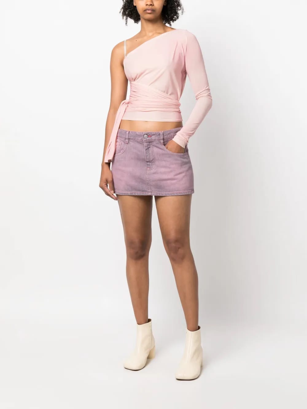 asymmetric wraparound cropped top