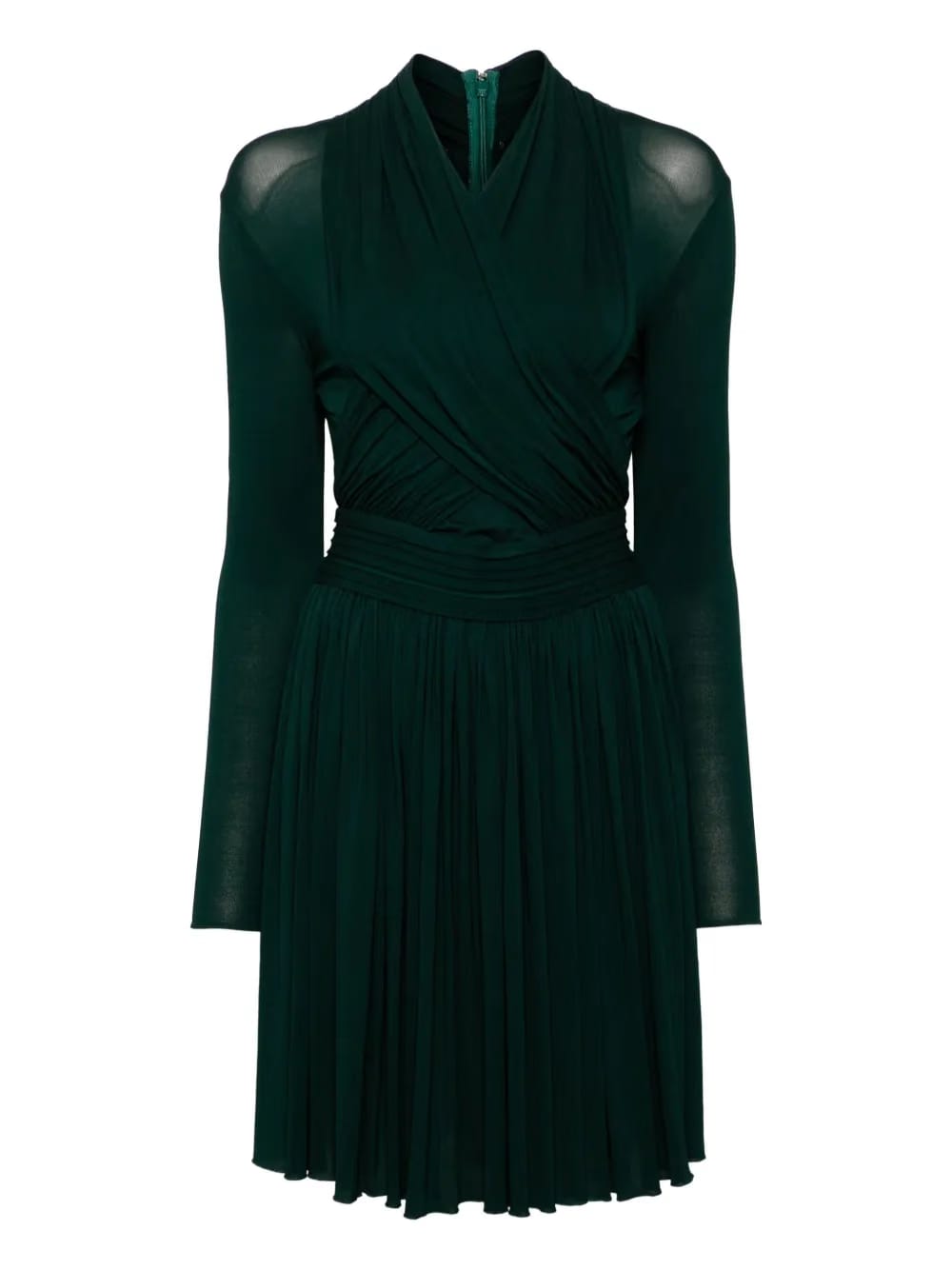 X front overlap long sleeves swing dress