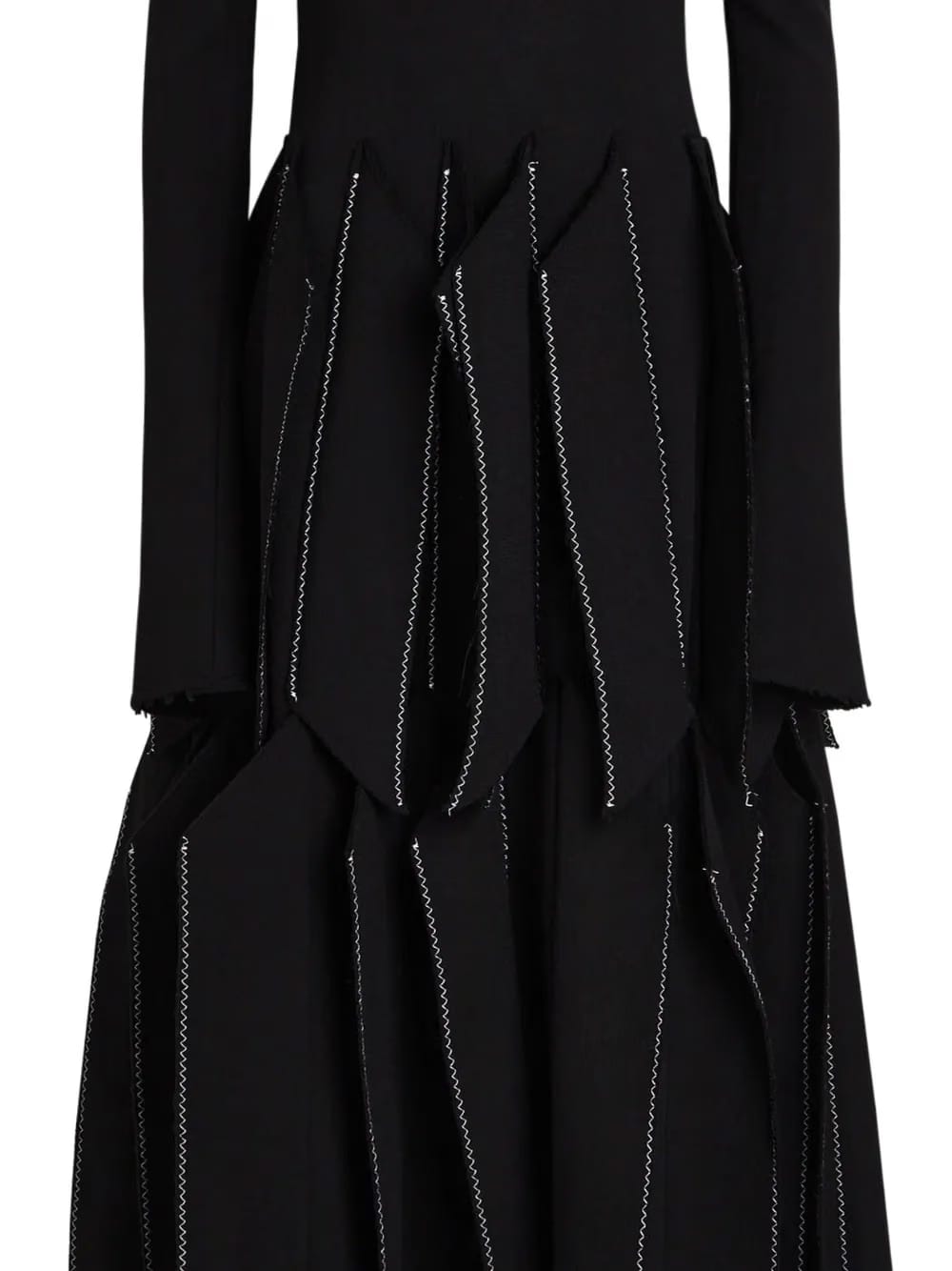 panel contrast midi dress