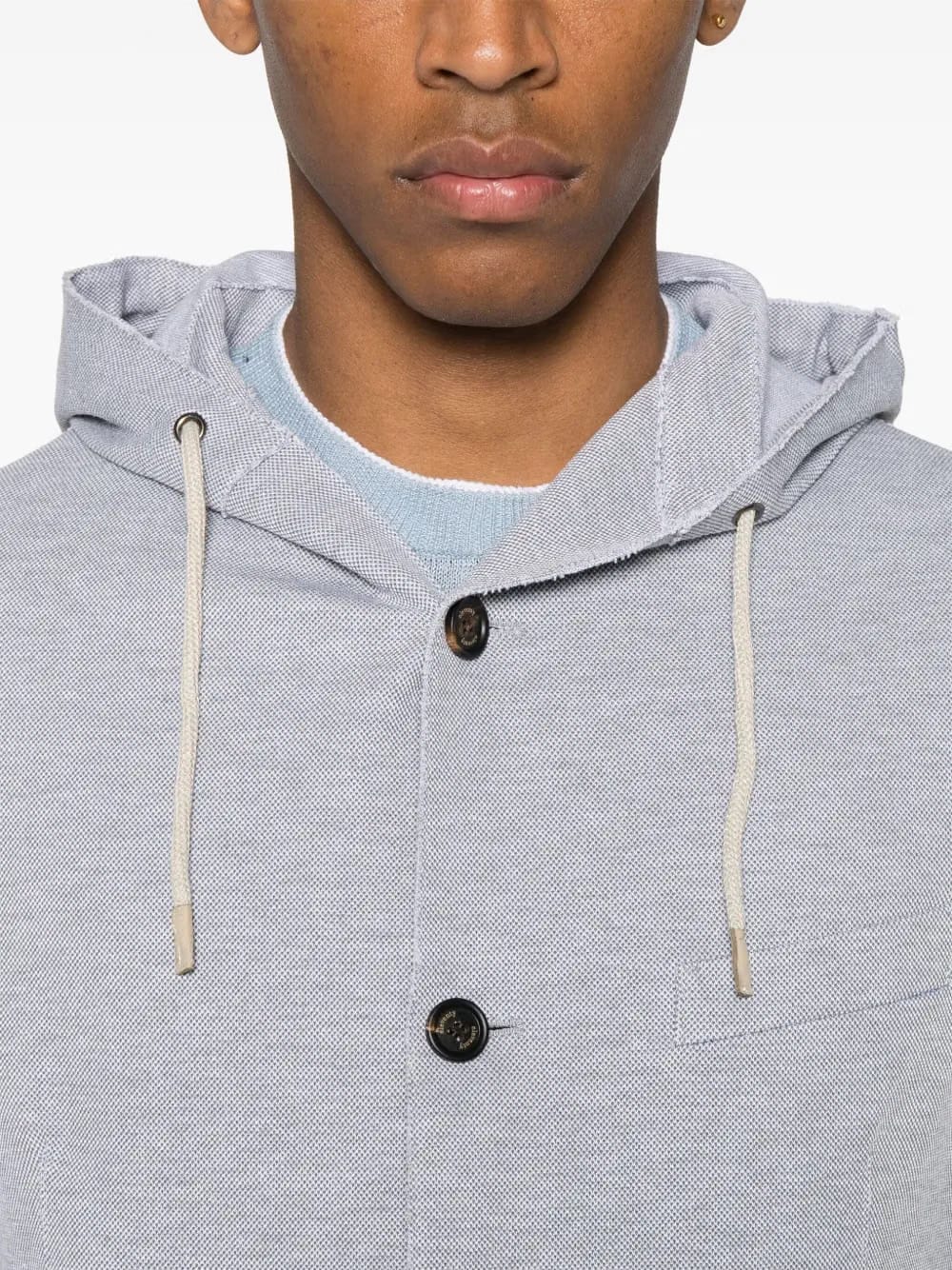 hooded blazer