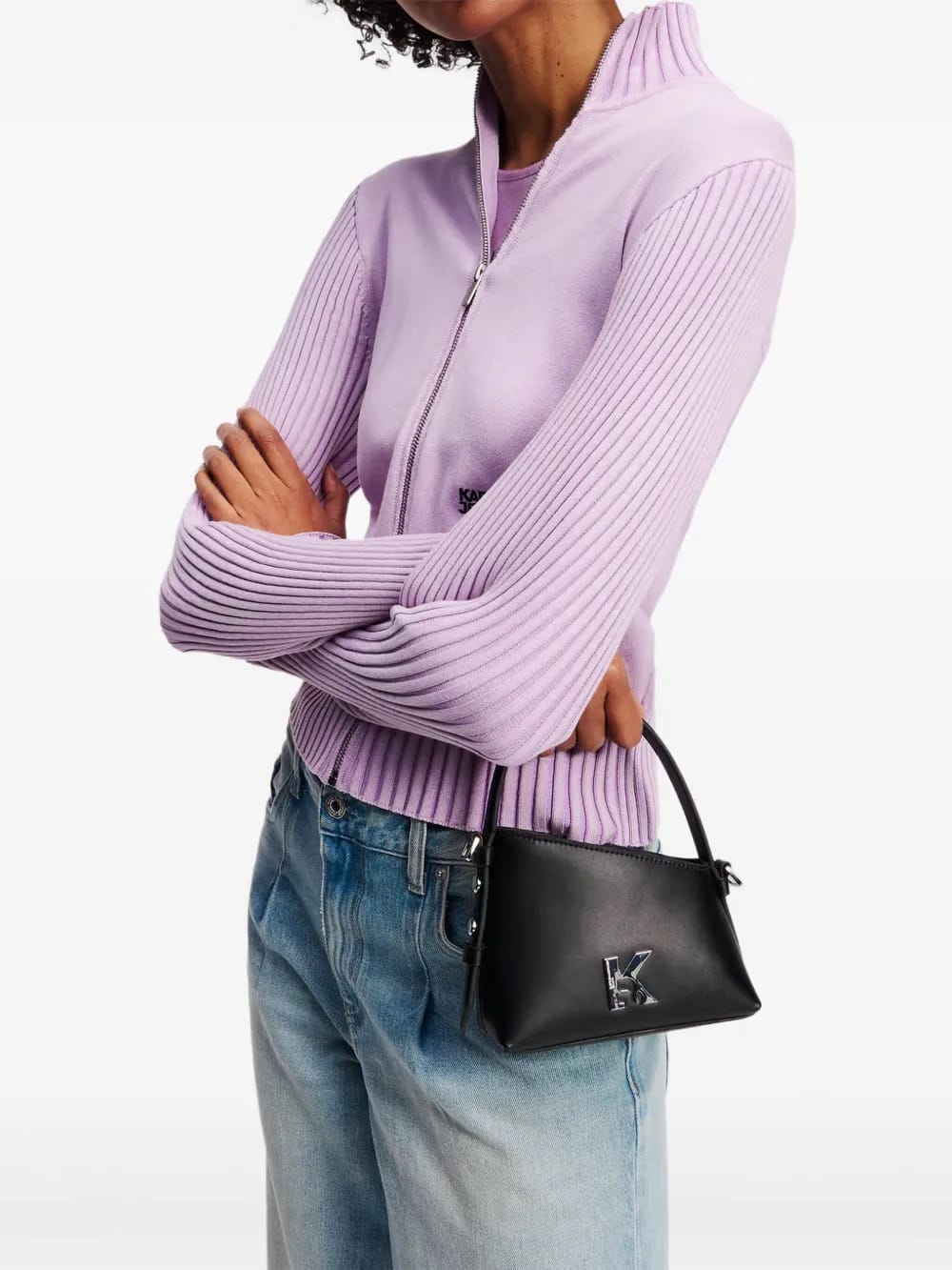 Geo angular-silhouette shoulder bag