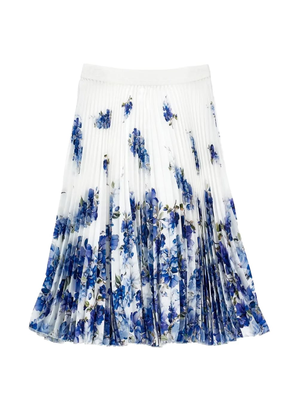 floral-pattern pleated skirt