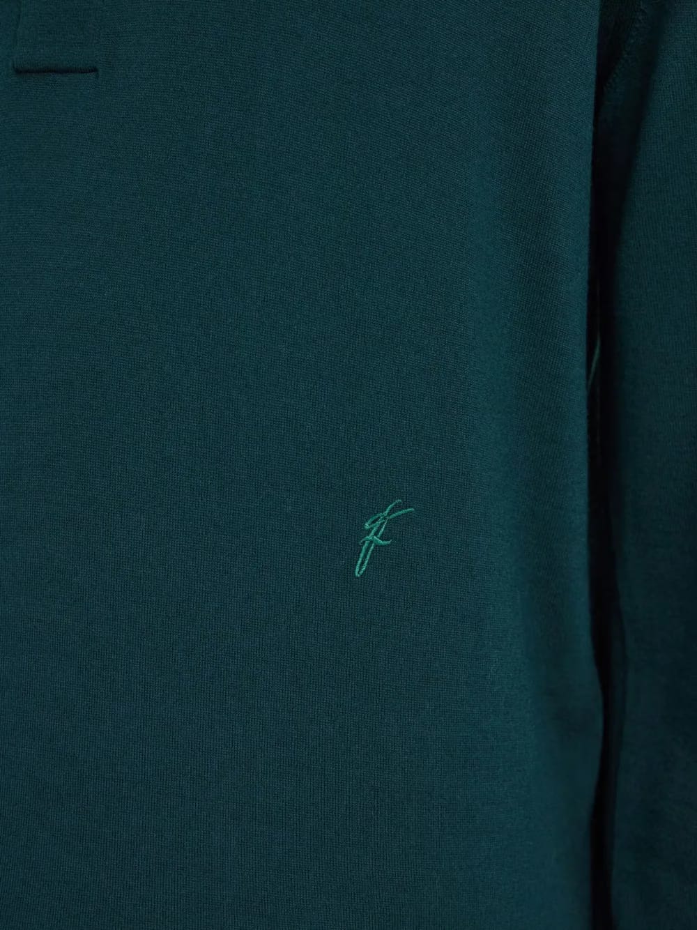long-sleeved wool polo shirt