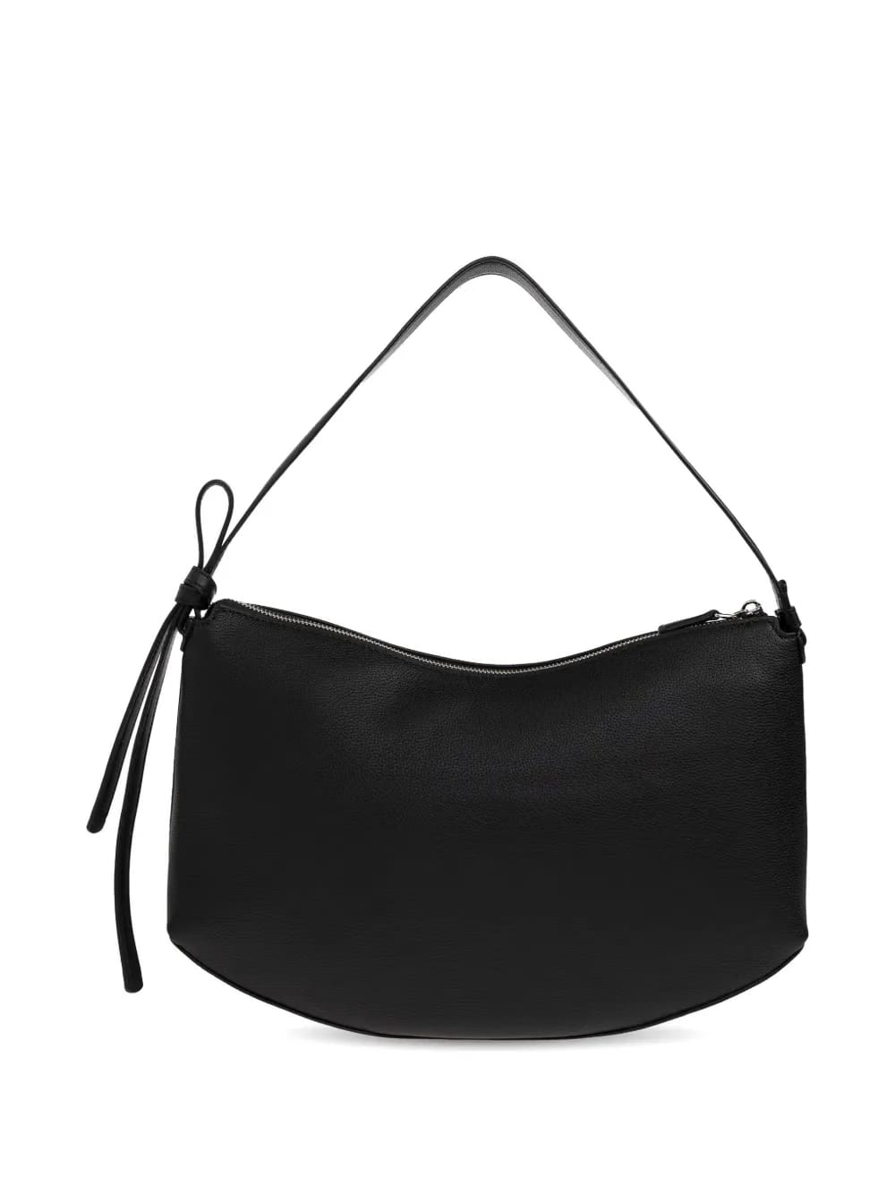 tie detail leather shoulder bag