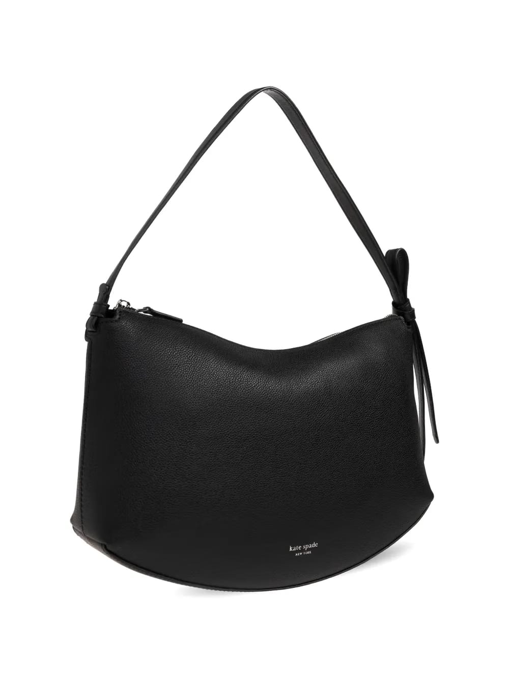 tie detail leather shoulder bag