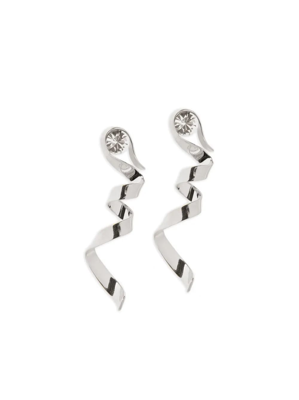 swirl crystal earrings