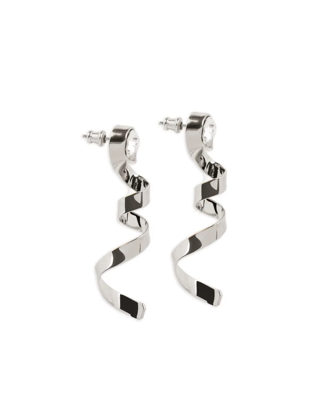 swirl crystal earrings
