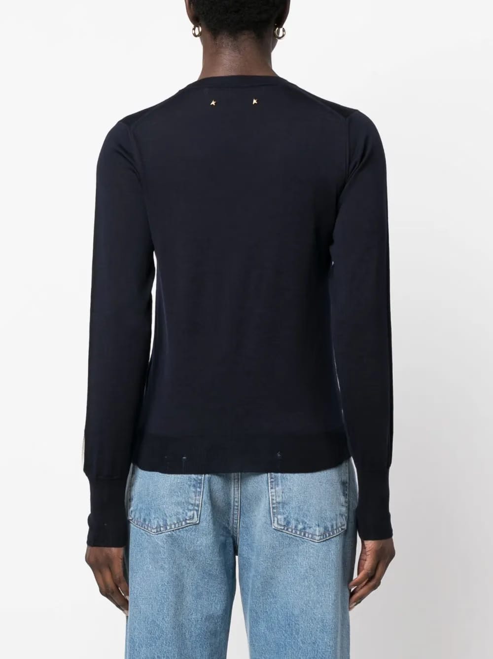 ribbed-trim wool sweater