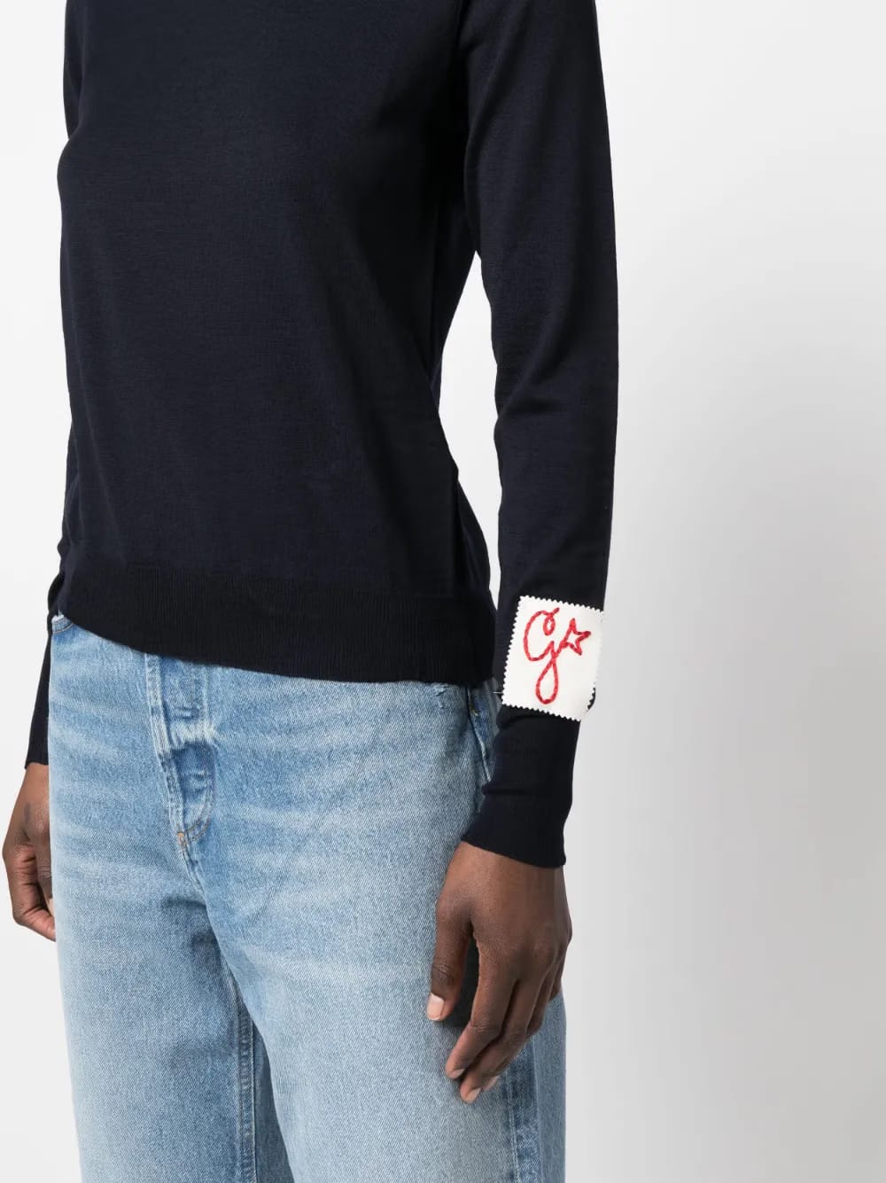 ribbed-trim wool sweater