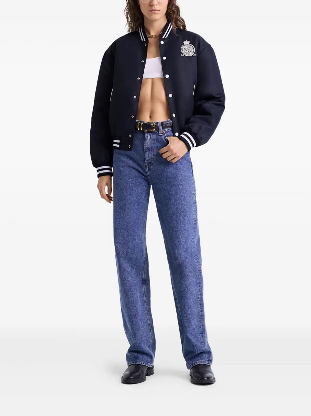 Royal Club embroidered bomber jacket