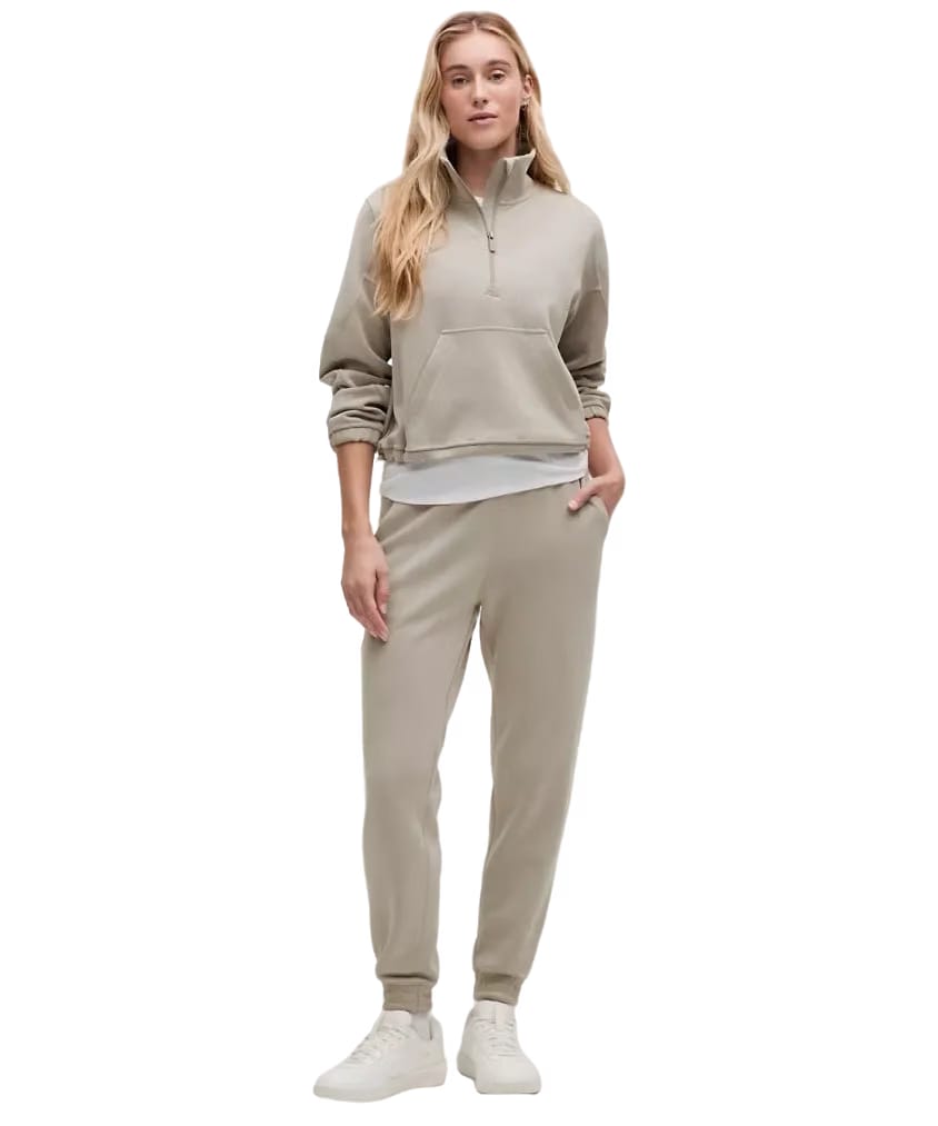 Lululemon Brushed Softstreme Half Zip Riverstone