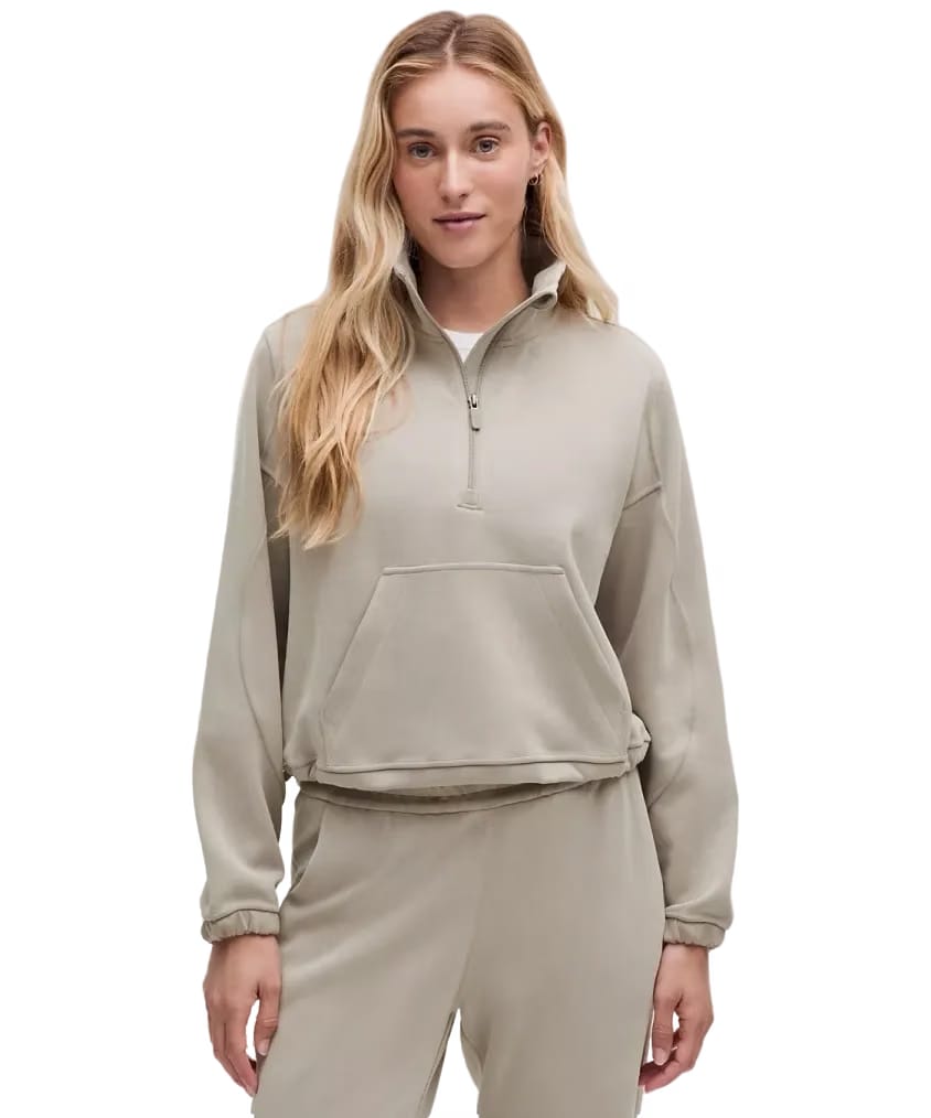 Lululemon Brushed Softstreme Half Zip Riverstone