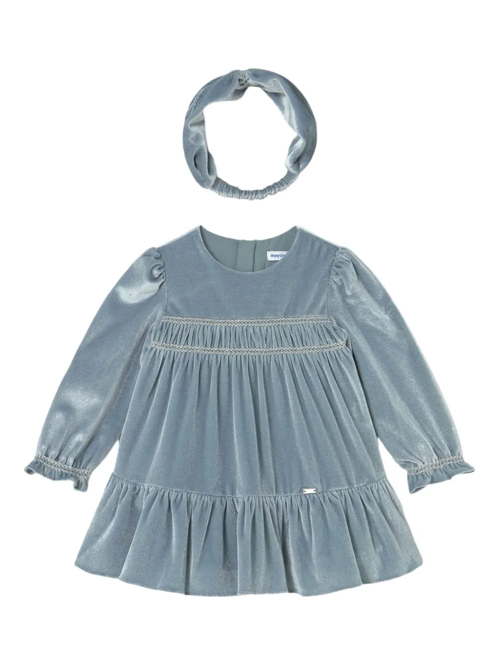 velvet ruffled dress