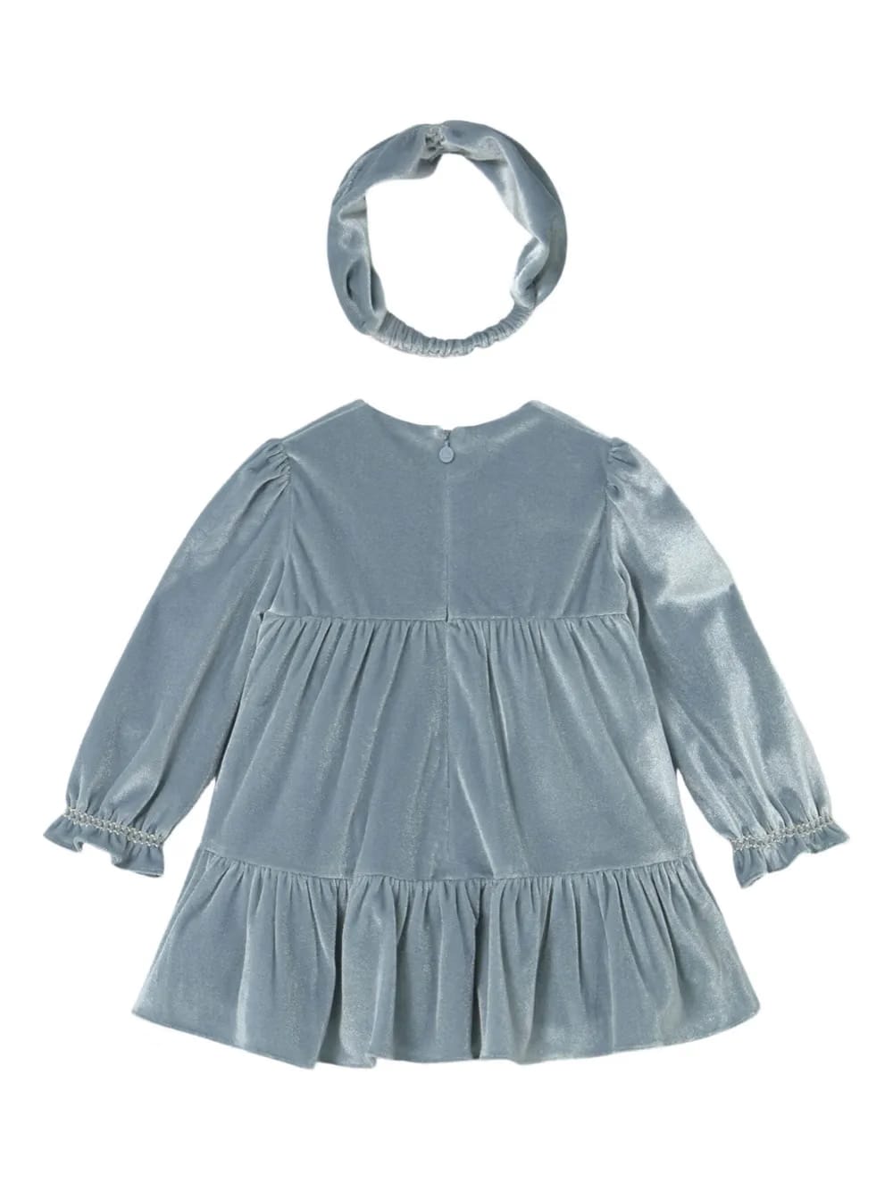 velvet ruffled dress