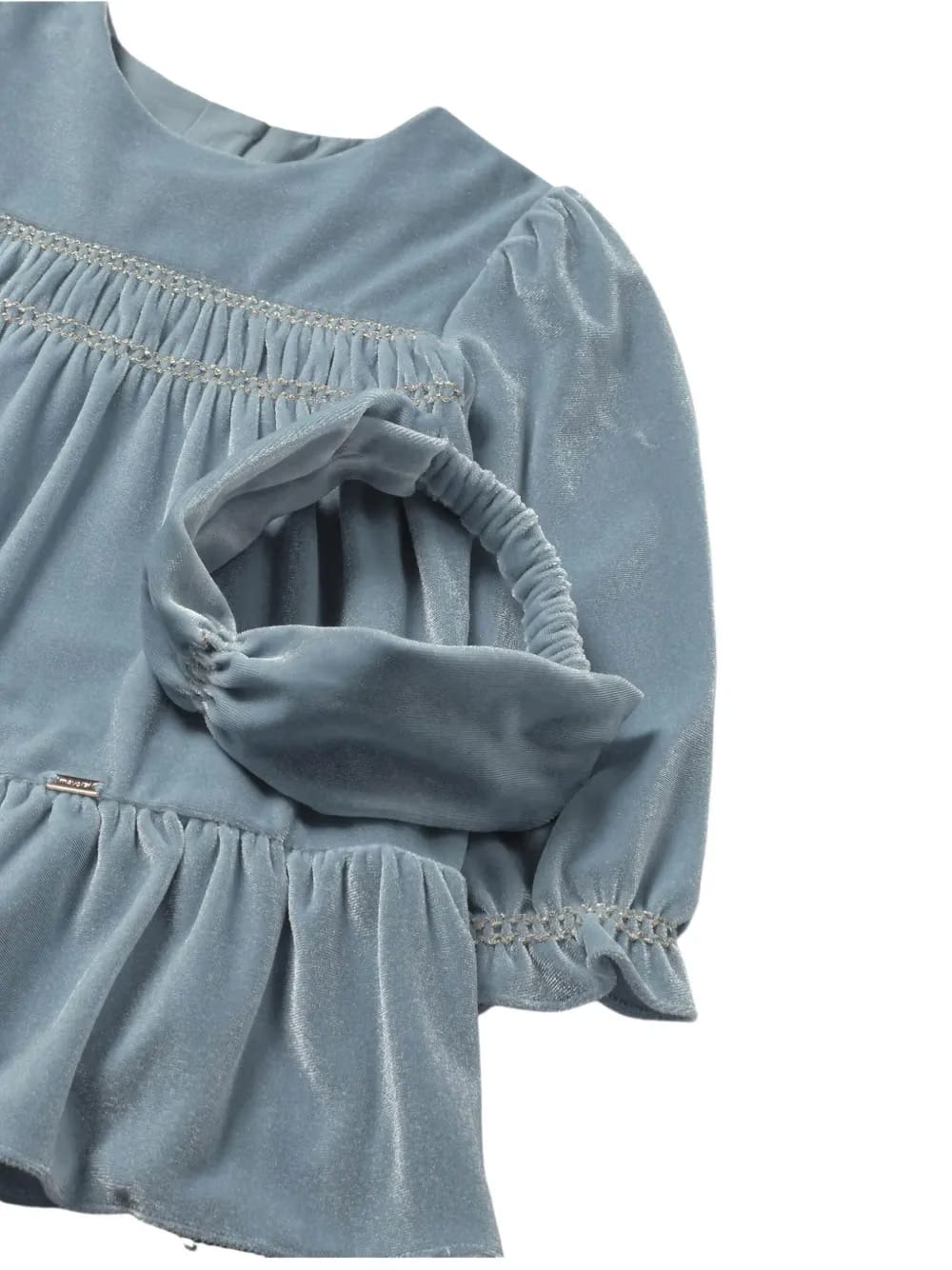 velvet ruffled dress