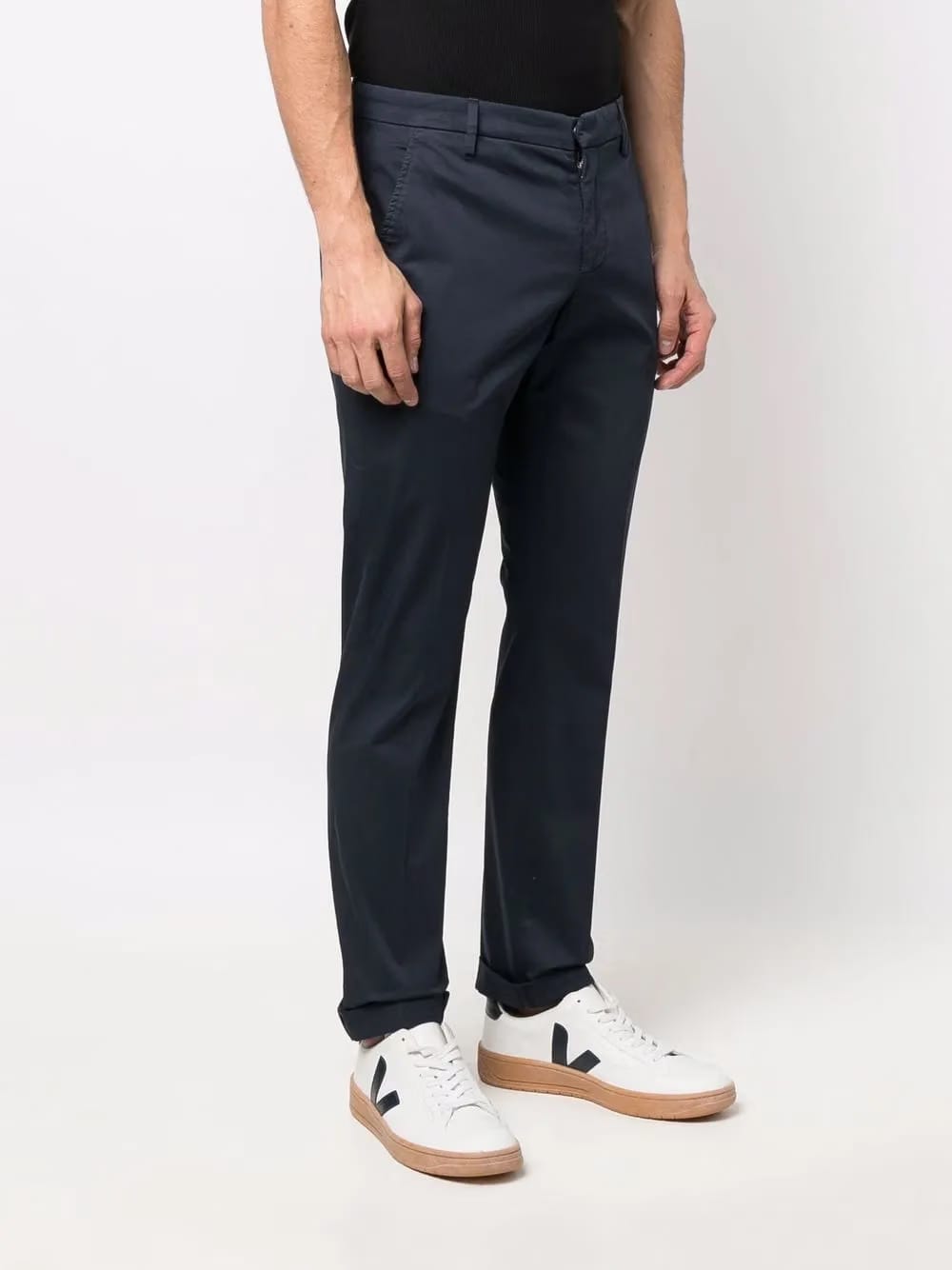 cropped slim-fit chinos